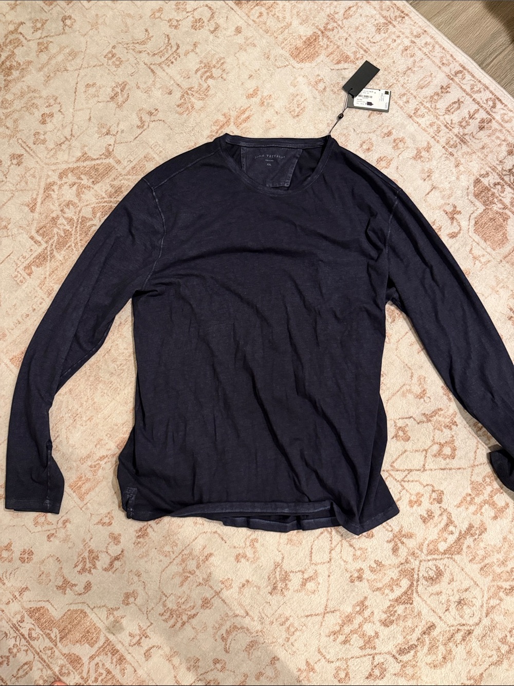John Varvatos Long Sleeve Crewneck Shirt - Navy Blue